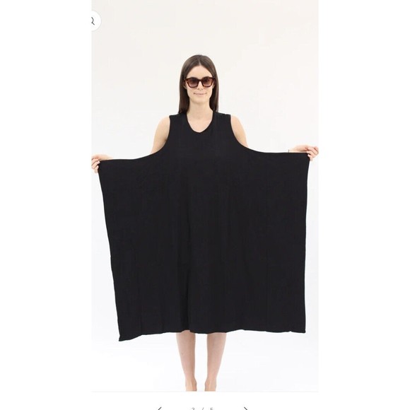 KOWTOW BUILDING BLOCK Envelope Dress Asymmetric Hem Organic Cotton Relaxed XS 💕 - Picture 2 of 11
